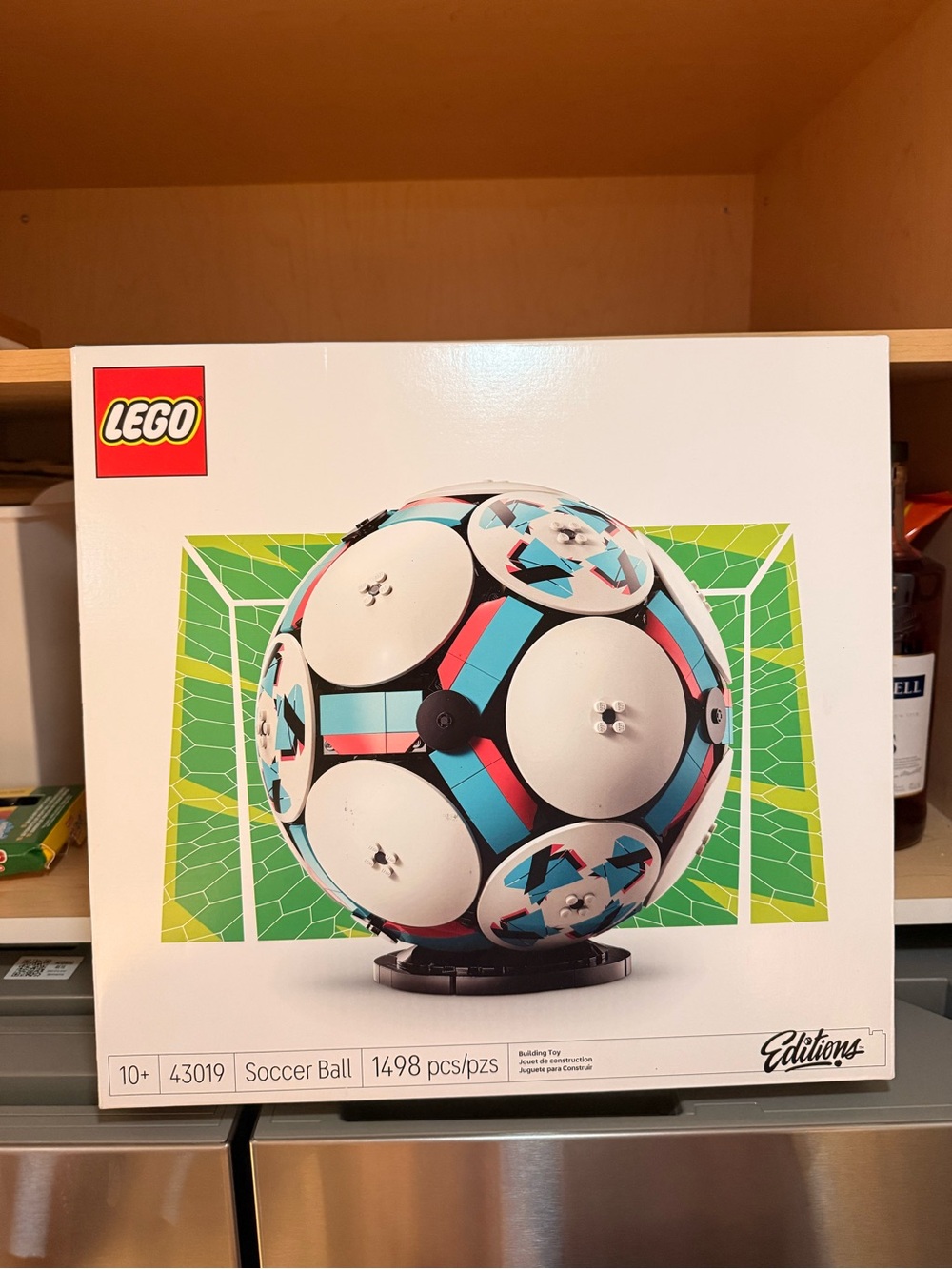 Lego FIFA Soccer Ball Model - White, Blue & Red